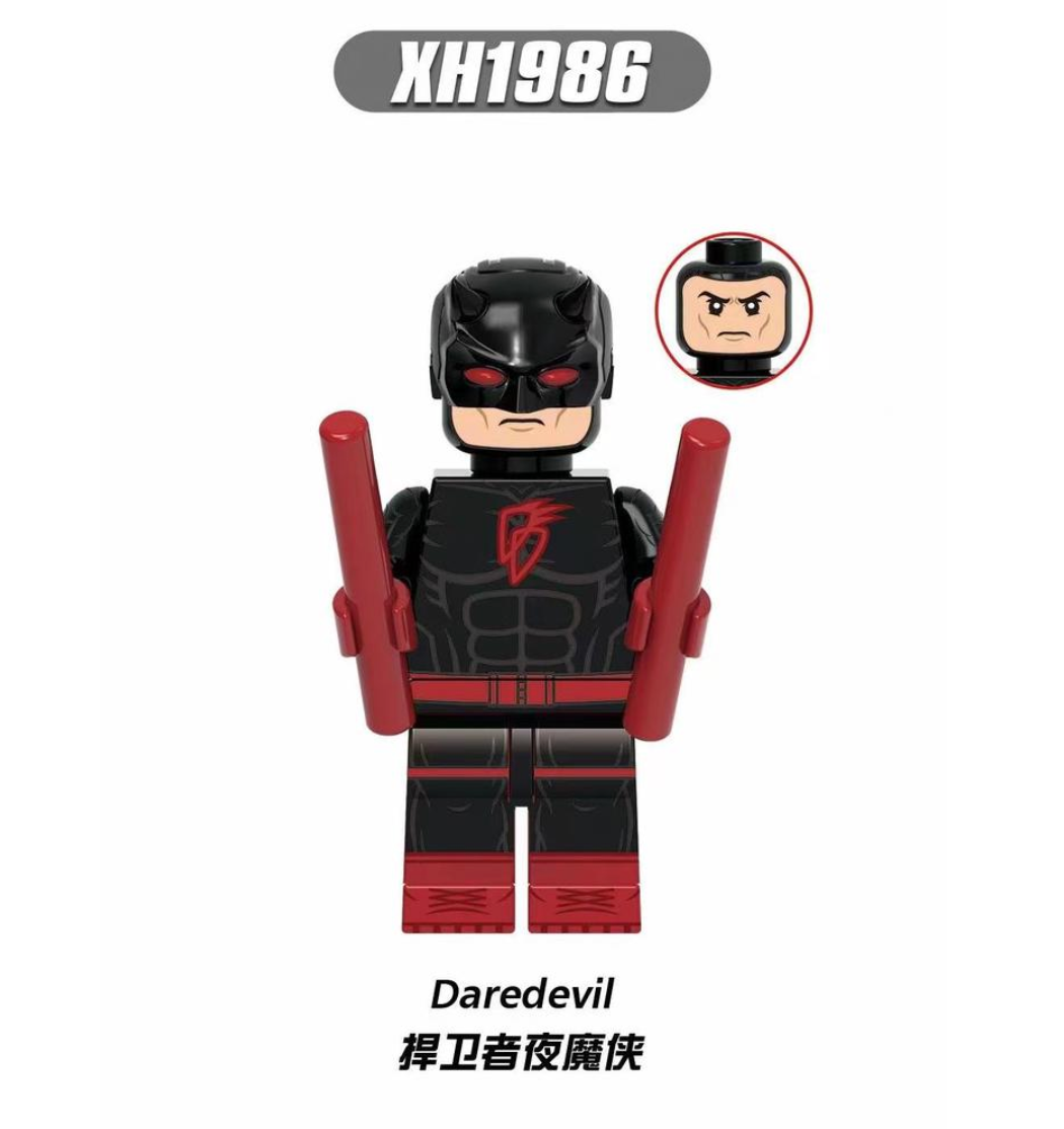 X0346 Super Heroes Movie Daredevil Flying Blind Mini Character Building Block Figure Set Model Children Plastic Toys Juguetes