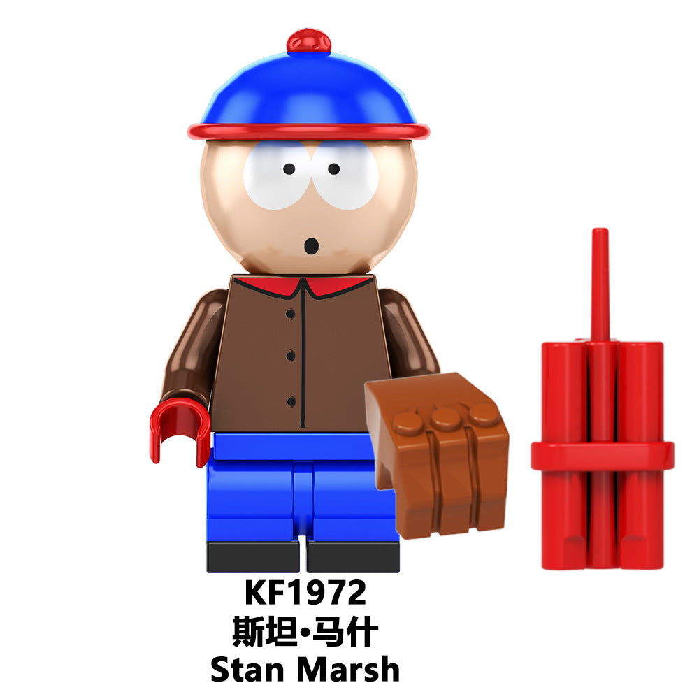 KF6192 Hot Game and Movie Series South Park Character Mini Assembly Figures Building Block Educational Children Toys