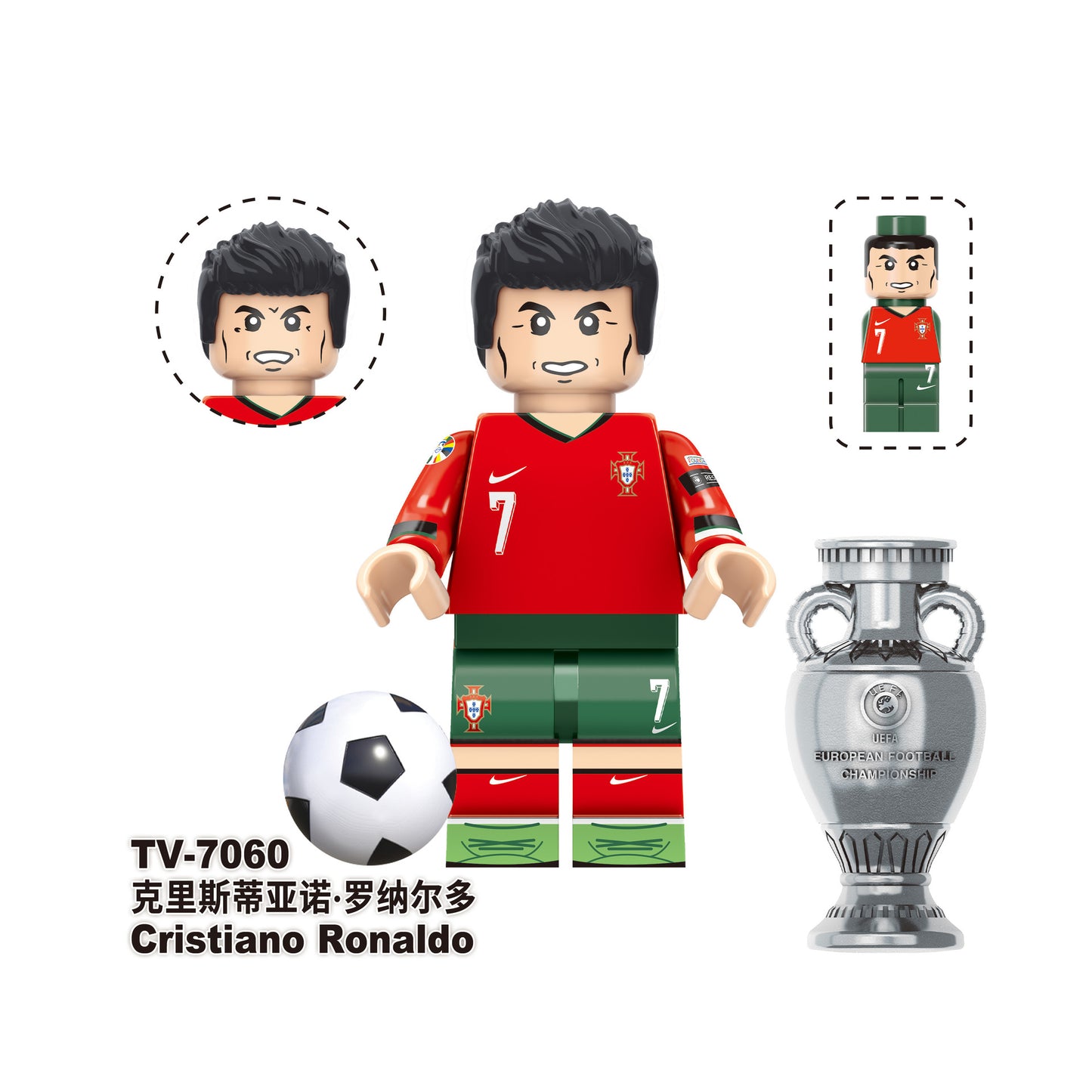 TV6505 TV6506 TV6507 Famous World Character Soccer Player Football Star Plastic Creative Mini Blocks DIY Building Blocks Gift Toys for Kids