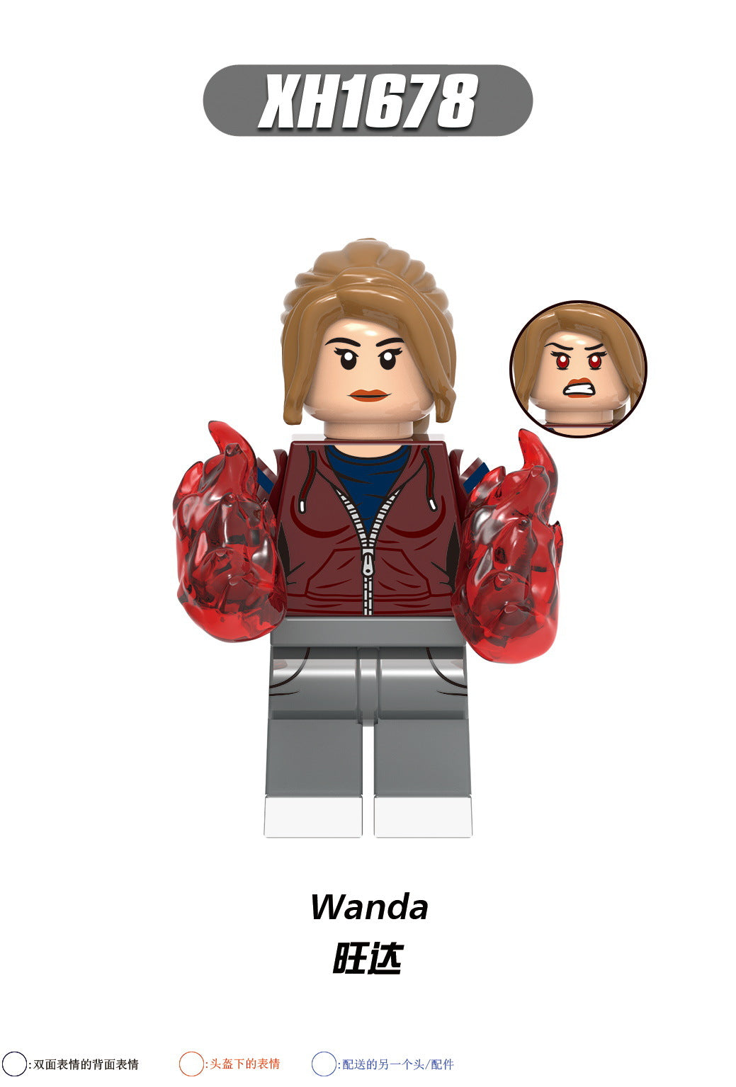 X0309 XH1672-1679 Super Heroes Billy Agatha Monica Building Blocks Mini Dolls Action Figures Kids Educational Toys