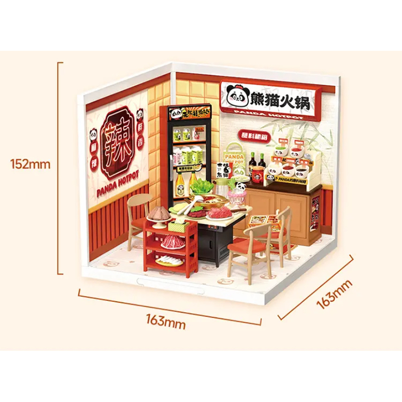 Robotime Rolife DW021 Cha Chaan Teng Super Creator DIY Model Kit 3D Plastic Puzzle DIY Miniature House