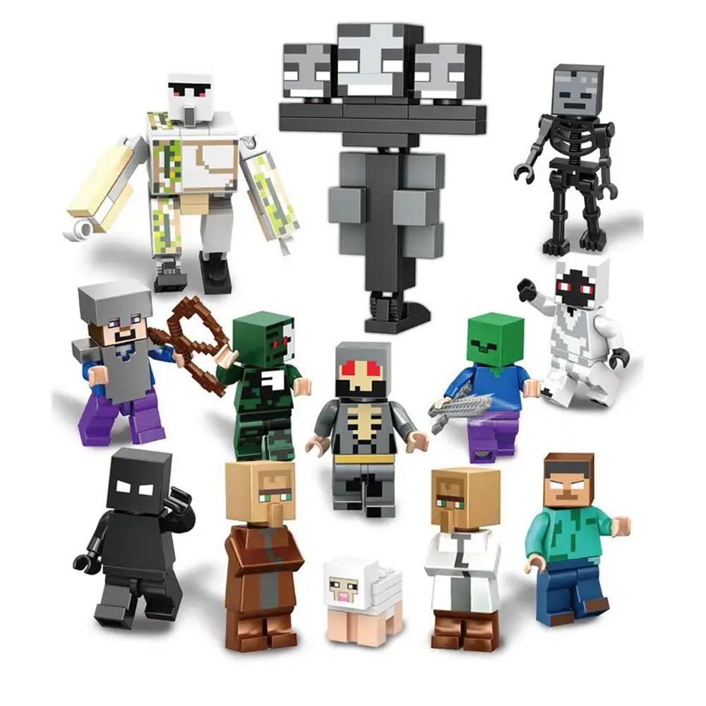 X0310-0311 X0301 X0294-0295 X0298-0299 Famous Game My World Honey Picker Knight Husk Huntress Blacksmith Mini Action Figures Set Model Building Blocks Kids Toys