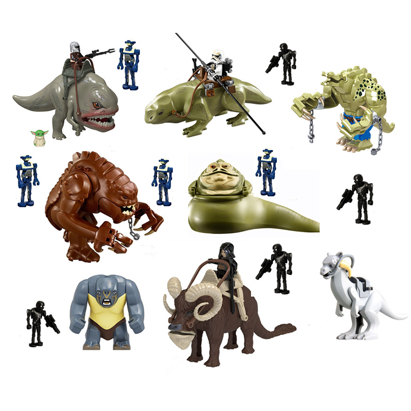 Hot Space Star Wars Bantha Jabba Dongdong Beast Blurrg Rancor Dewback Bloques grandes Plástico Ensamblar Recolectar Bloques de construcción Juguetes para niños 