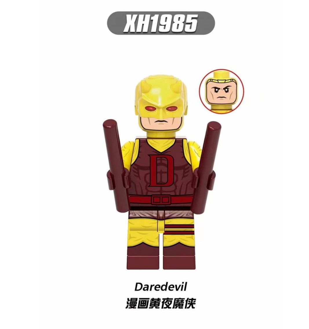 X0346 Super Heroes Movie Daredevil Flying Blind Mini Character Building Block Figure Set Model Children Plastic Toys Juguetes