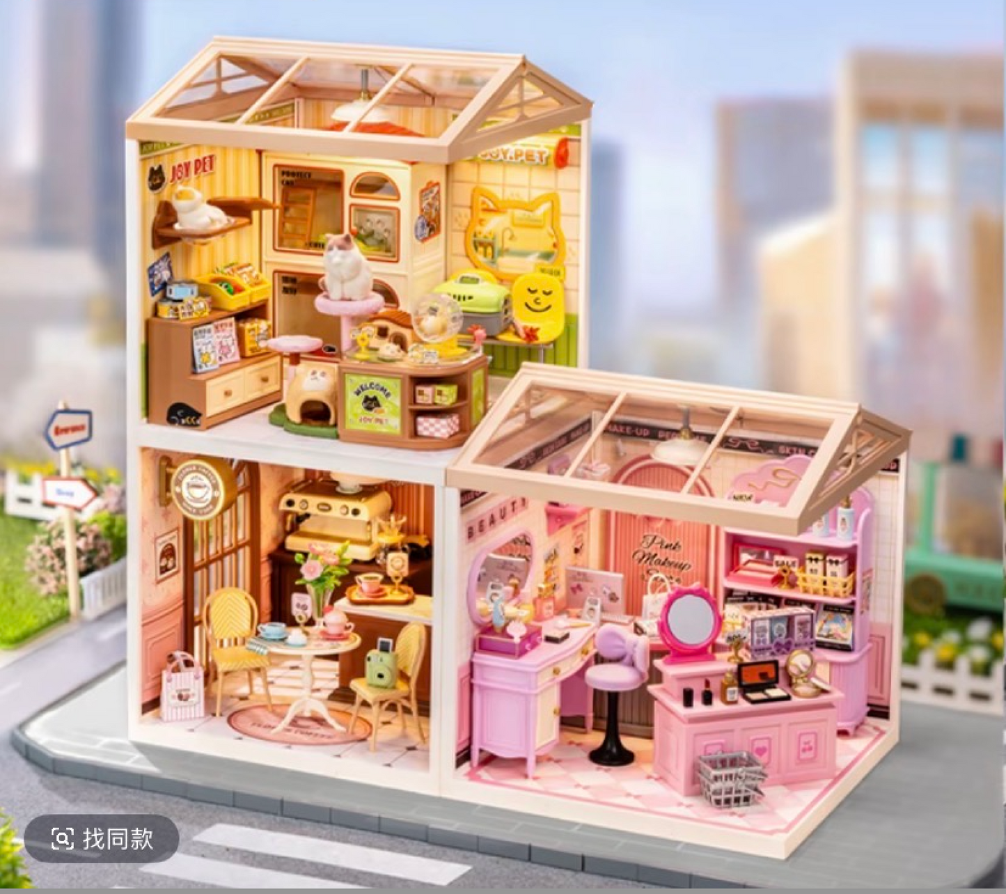 DW026 DW027 DW028 Rolife SHOPPING DIARY Series DIY Assembled Plastic Building Block DIY Miniature House For Gift