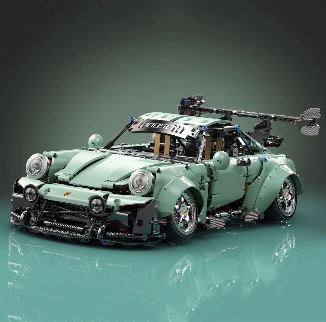 Hot Classic Emerald green Poorsche 2435 pcs blocks Compatible with Technic Racing Car Building Blocks toys