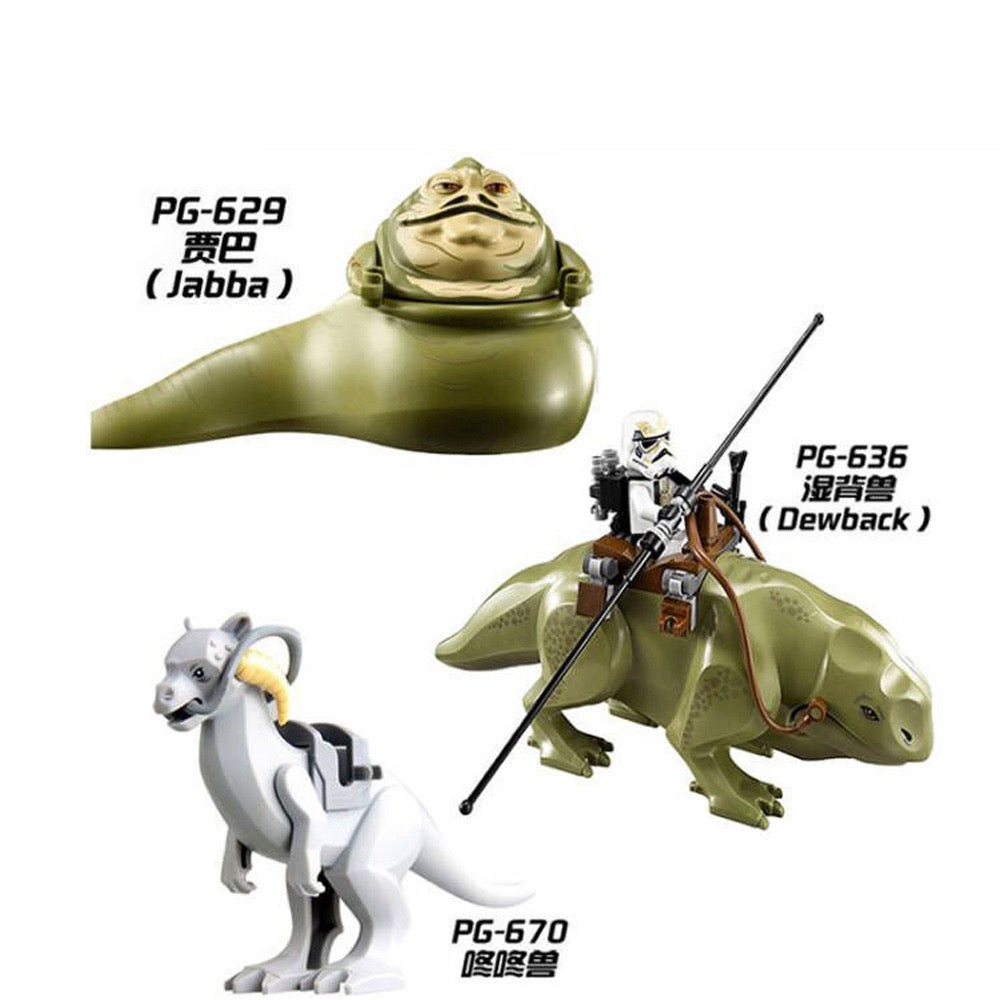 Hot Space Star Wars Bantha Jabba Dongdong Beast Blurrg Rancor Dewback Bloques grandes Plástico Ensamblar Recolectar Bloques de construcción Juguetes para niños 
