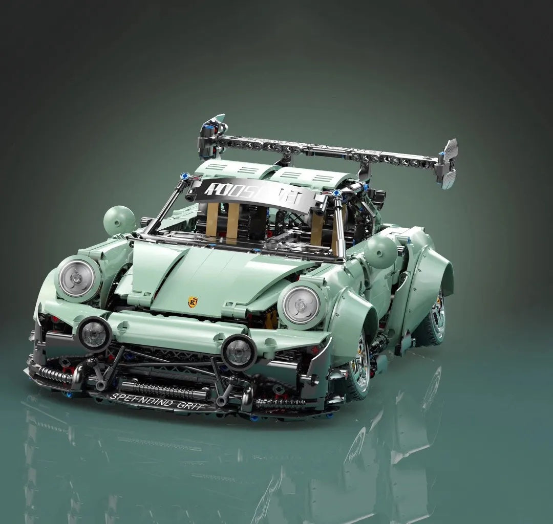Hot Classic Emerald green Poorsche 2435 pcs blocks Compatible with Technic Racing Car Building Blocks toys