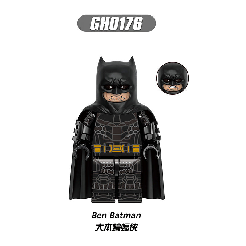 G0123 Hot Toys Super Heroes Movie Bruce Wayne General Zod the Flash Mini Assemble Building Block Figure Plastic Toy for Kids