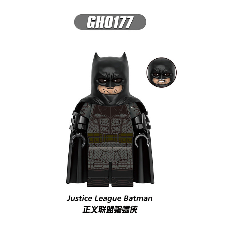 G0123 Hot Toys Super Heroes Movie Bruce Wayne General Zod the Flash Mini Assemble Building Block Figure Plastic Toy for Kids