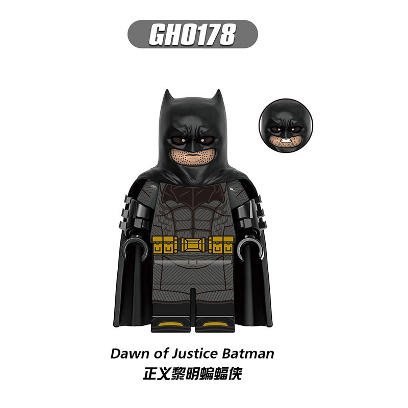 G0123 Hot Toys Super Heroes Movie Bruce Wayne General Zod the Flash Mini Assemble Building Block Figure Plastic Toy for Kids