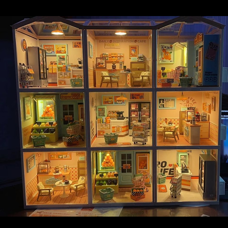 DW006 Robotime Rolife Venta al por mayor Rompecabezas de plástico DIY Regalos novedosos Kit de casa de muñecas en miniatura para niñas