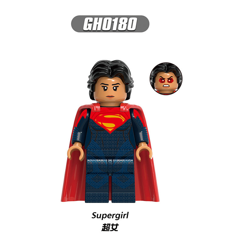 G0123 Hot Toys Super Heroes Movie Bruce Wayne General Zod the Flash Mini Assemble Building Block Figure Plastic Toy for Kids