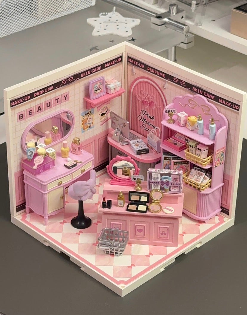 DW026 DW027 DW028 Rolife SHOPPING DIARY Series DIY Assembled Plastic Building Block DIY Miniature House For Gift