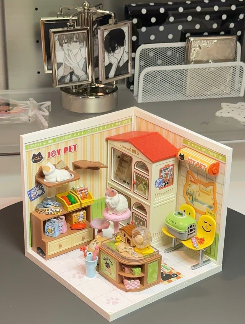 DW026 DW027 DW028 Rolife SHOPPING DIARY Series DIY Assembled Plastic Building Block DIY Miniature House For Gift