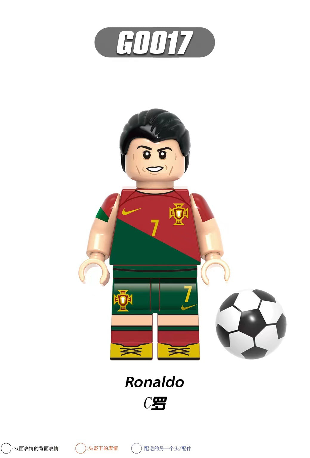 G0103 G0104 Famous Football Player Ronaldo Benzema Bale Messi Neymar Kroos Building Blocks Sets Mini Kids Toys Collection Gifts