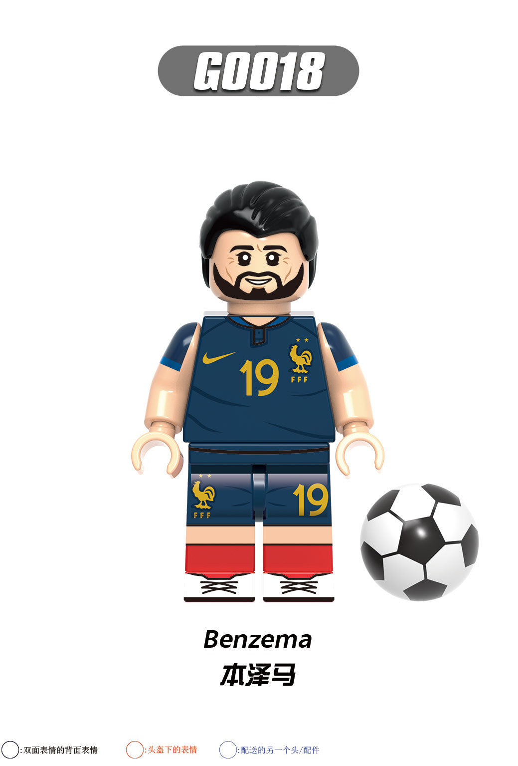G0103 G0104 Famous Football Player Ronaldo Benzema Bale Messi Neymar Kroos Building Blocks Sets Mini Kids Toys Collection Gifts