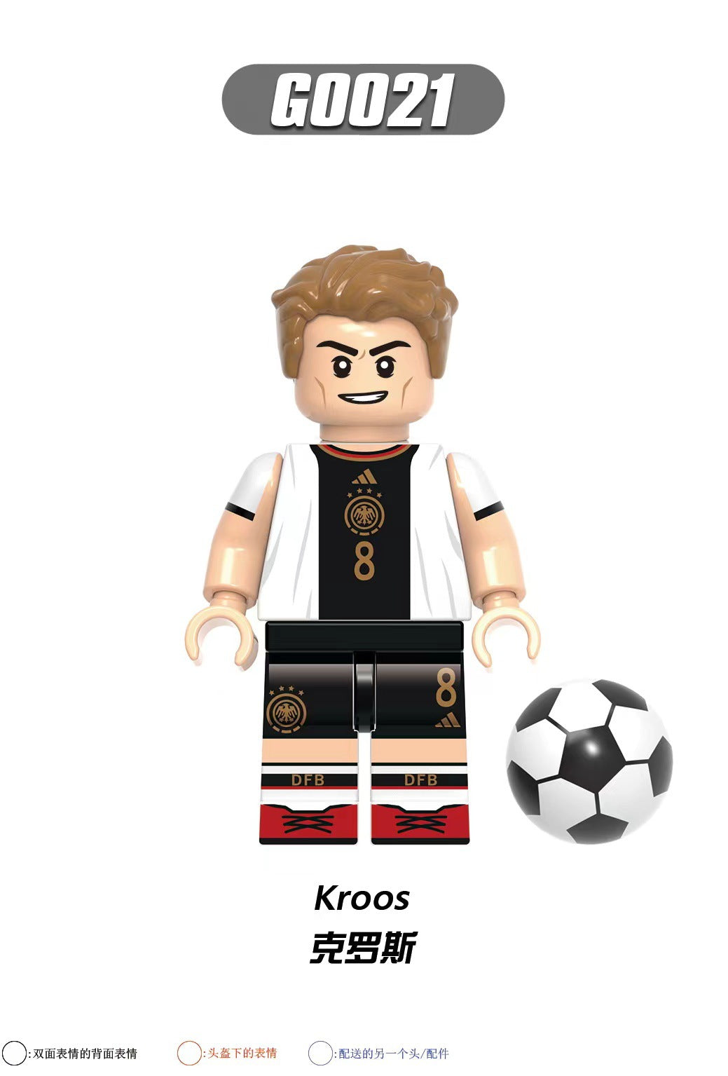 G0103 G0104 Famous Football Player Ronaldo Benzema Bale Messi Neymar Kroos Building Blocks Sets Mini Kids Toys Collection Gifts