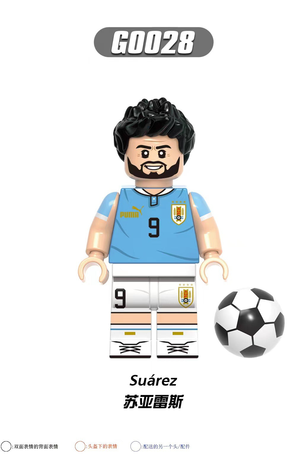 G0103 G0104 Famous Football Player Ronaldo Benzema Bale Messi Neymar Kroos Building Blocks Sets Mini Kids Toys Collection Gifts