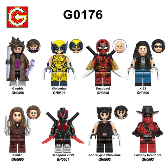 G0176 LEGO Movie Character Super Heroes Human Torch Blade TVA Agent Educational Building Block ABS Plastic Figures Toys