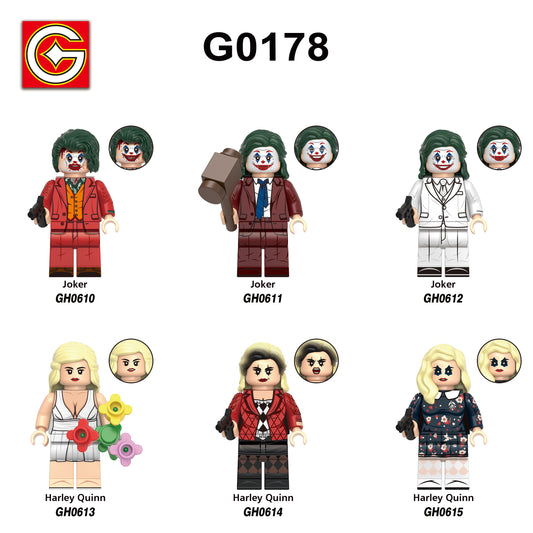 G0178 LEGO Super Heroes Movie Series Harley Character Mini Action Figures ABS Plastic Build Block Educational Collection Toys