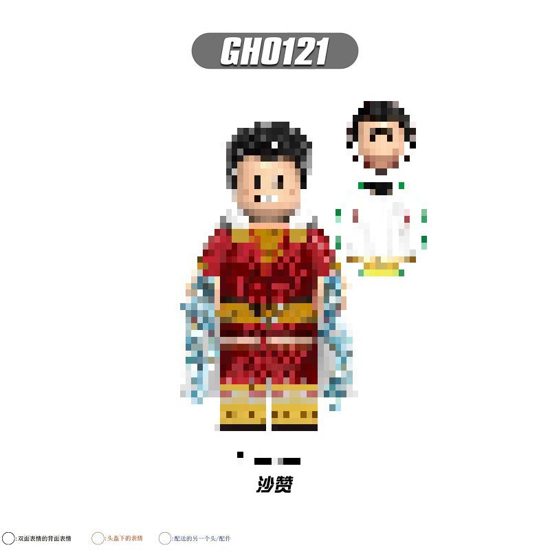G0116 Lego compatible Shazam Super Heroes Movie Character Freddy Freeman Eugene Choi Darla Mini Assembly Figures Building Block Kids Toys