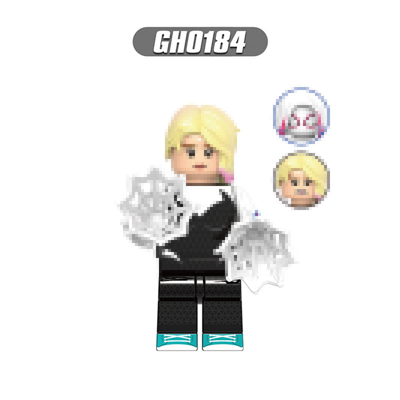 G0124 Super Heroes Miles Morales Spider Punk Gwen Stacy Peter Parker Mini Action Figure Kids Assemble Building Block Figure Toy