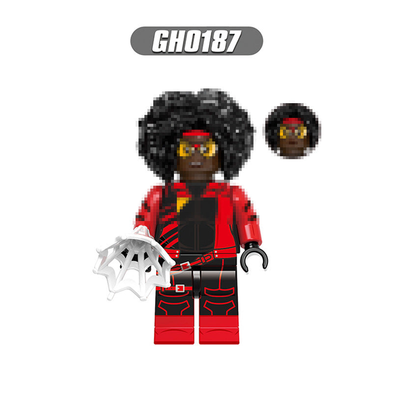 G0124 Super Heroes Miles Morales Spider Punk Gwen Stacy Peter Parker Mini Action Figure Kids Assemble Building Block Figure Toy
