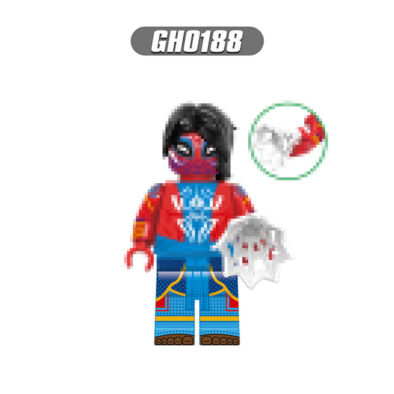 G0124 Super Heroes Miles Morales Spider Punk Gwen Stacy Peter Parker Mini Action Figure Kids Assemble Building Block Figure Toy