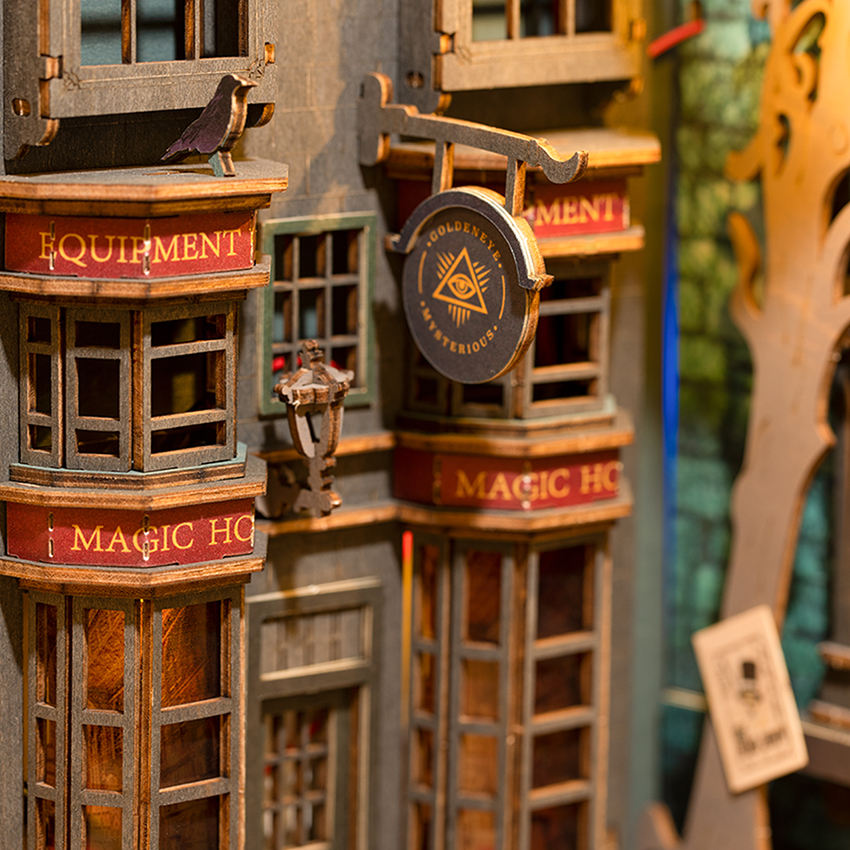 Robotime Rolife Jouets en gros Puzzles en bois 3D TGB03 Magic House Book Nook Kit de maison miniature à monter soi-même