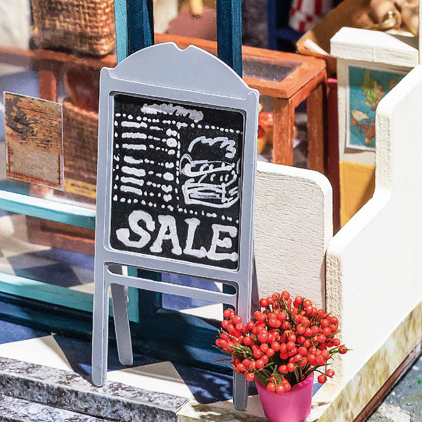 Robotime Rolife Contacto Obtenga un 25% de descuento en el kit de rompecabezas de madera 3D DG143 Kit de modelo Nancy's Bake Casa de muñecas en miniatura para bricolaje 