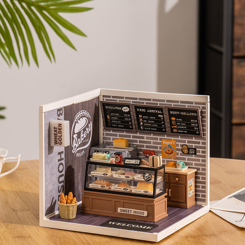 Robotime Rolife Super Store Series - Juego de bloques de construcción para casa de muñecas en miniatura, rompecabezas 3D de plástico para regalos