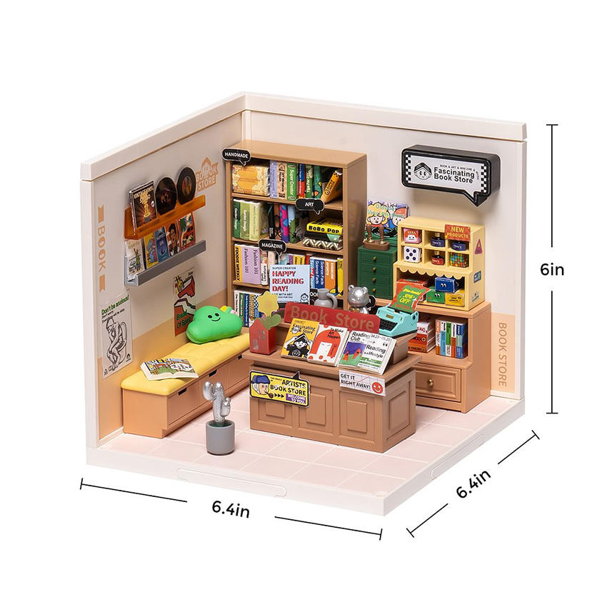 Robotime Rolife Super Store Series - Juego de bloques de construcción para casa de muñecas en miniatura, rompecabezas 3D de plástico para regalos