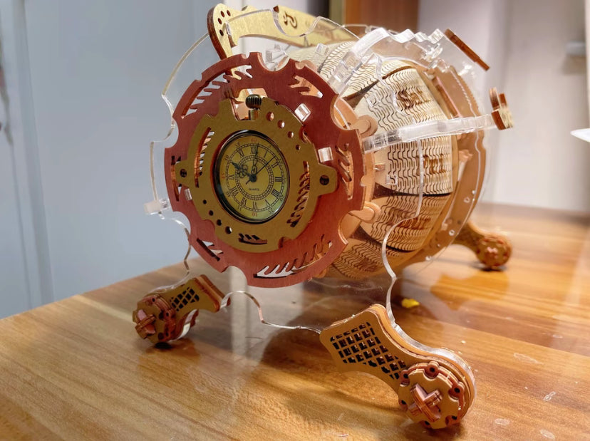 Robotime Rokr Artisanat en bois fait main Décoration d'intérieur LC801 Calendrier du moteur du temps Puzzles en bois 3D