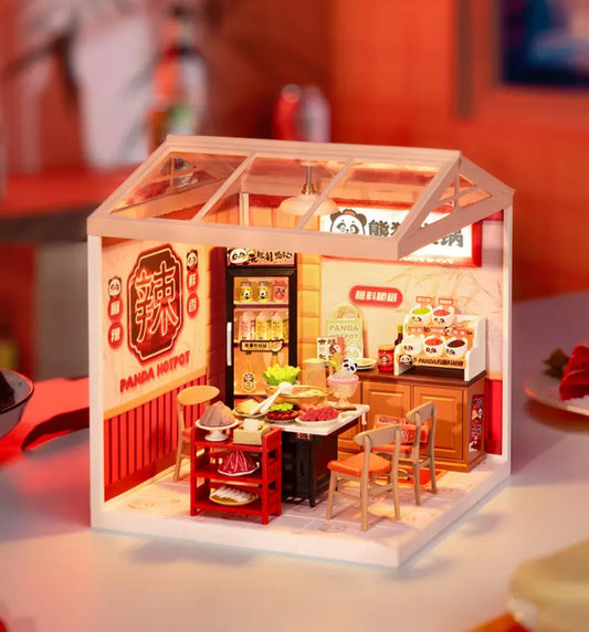 Robotime Rolife DW021 Cha Chaan Teng Super Creator DIY Model Kit 3D Plastic Puzzle DIY Miniature House