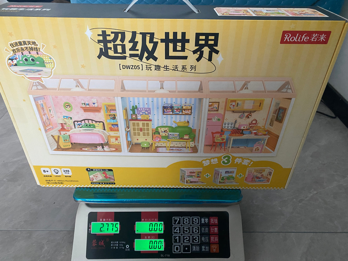 New arrival Rolife DWZ05 Fun Life Series Toys Assembled Plastic Building Block DIY Miniature House