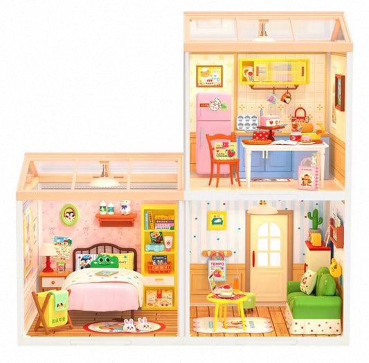 New arrival Rolife DWZ05 Fun Life Series Toys Assembled Plastic Building Block DIY Miniature House