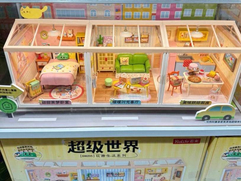 New arrival Rolife DWZ05 Fun Life Series Toys Assembled Plastic Building Block DIY Miniature House