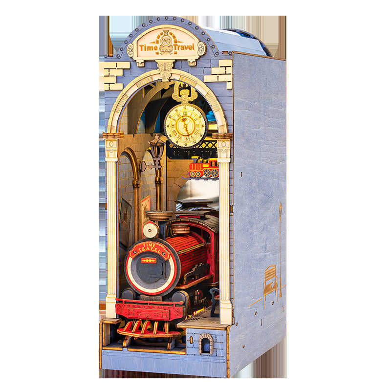 Serre-livres miniatures en bois Robotime Rolife DIY TGB04 Puzzle 3D en bois pour coin livre de voyage dans le temps
