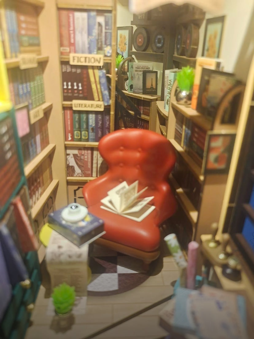 Kit de inserción de estanterías para librería Robotime Rolife TGB07, para bricolaje, para rincones de libros, sujetalibros, rompecabezas de madera en 3D, para casas en miniatura