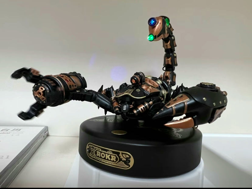 Kit de modelo mecánico de plástico Robotime MI04, modelo de escorpión emperador, 123 piezas, rompecabezas 3D, regalo para hombres, adolescentes, ingenieros y aficionados
