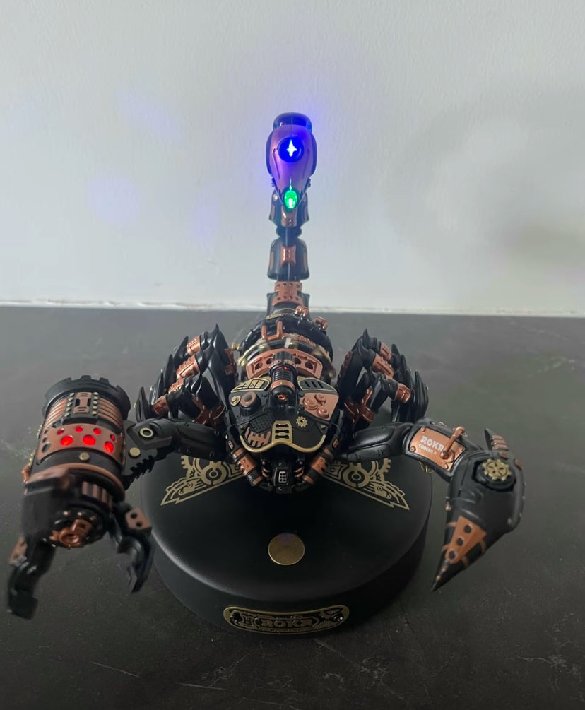 Kit de modelo mecánico de plástico Robotime MI04, modelo de escorpión emperador, 123 piezas, rompecabezas 3D, regalo para hombres, adolescentes, ingenieros y aficionados