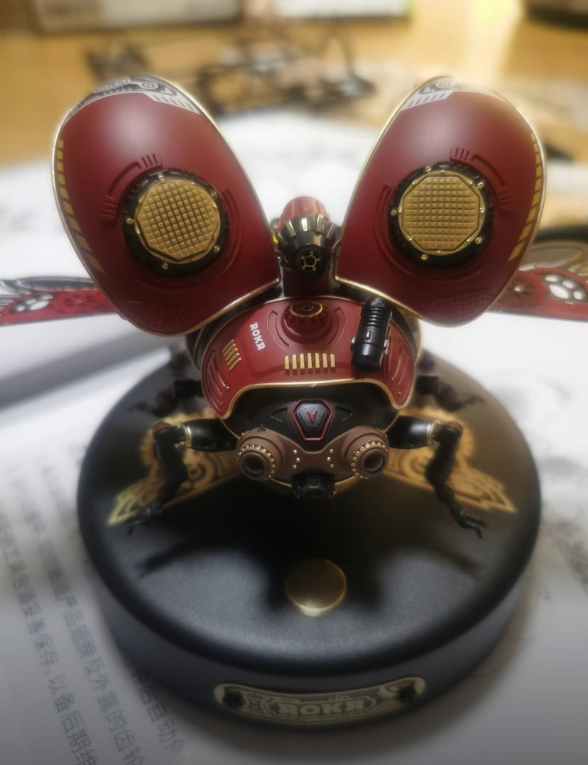 Bloques de construcción de animales Robotime Rokr MI02 Steampunk Scout Beetle, modelo de juguete, rompecabezas de plástico 3D para Dropshipping