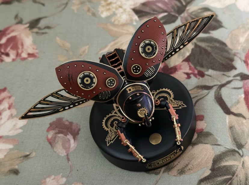 Robotime Rokr MI01 - Modelo de escarabajo rinoceronte, rompecabezas de plástico en 3D para adultos, ensamblaje hecho a mano, regalos novedosos para el Día del Padre