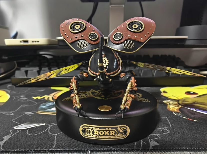 Robotime Rokr MI01 - Modelo de escarabajo rinoceronte, rompecabezas de plástico en 3D para adultos, ensamblaje hecho a mano, regalos novedosos para el Día del Padre