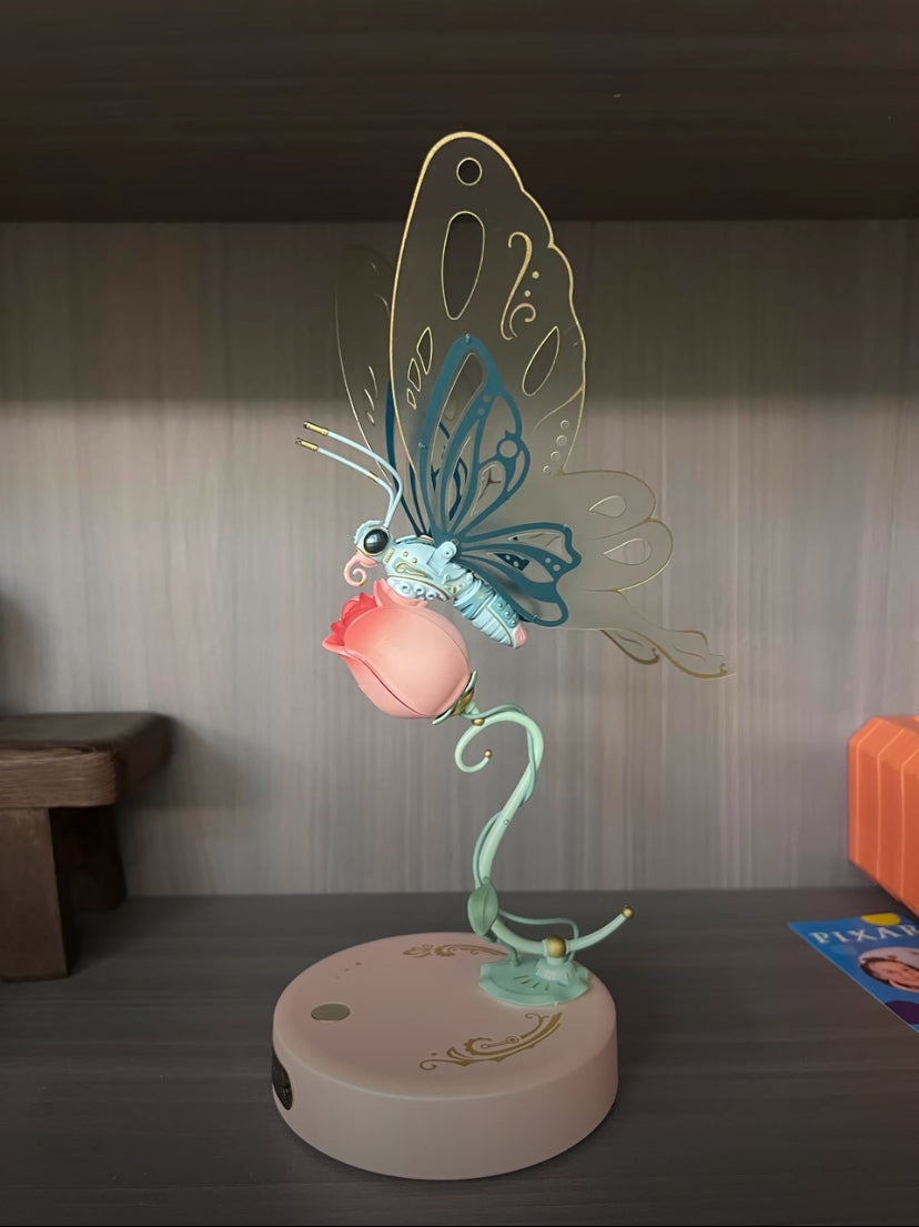 Rompecabezas de metal 3D Robotime Rokr con forma de mariposa y luz LED, regalo de bloques de construcción de estilo industrial para niños - MI05