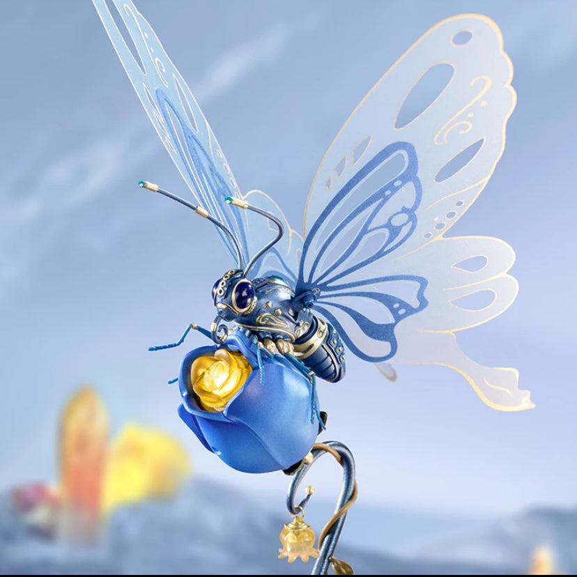 Rompecabezas de metal 3D Robotime Rokr con forma de mariposa y luz LED, regalo de bloques de construcción de estilo industrial para niños - MI05