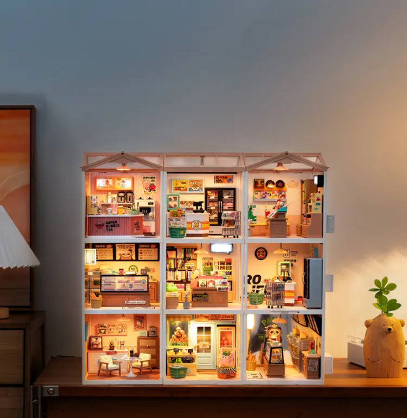 DW012 Bar de brindis relajado Rolife Diy Rompecabezas 3D Idea de regalo para el hogar Kit de tienda de suministros de modelos