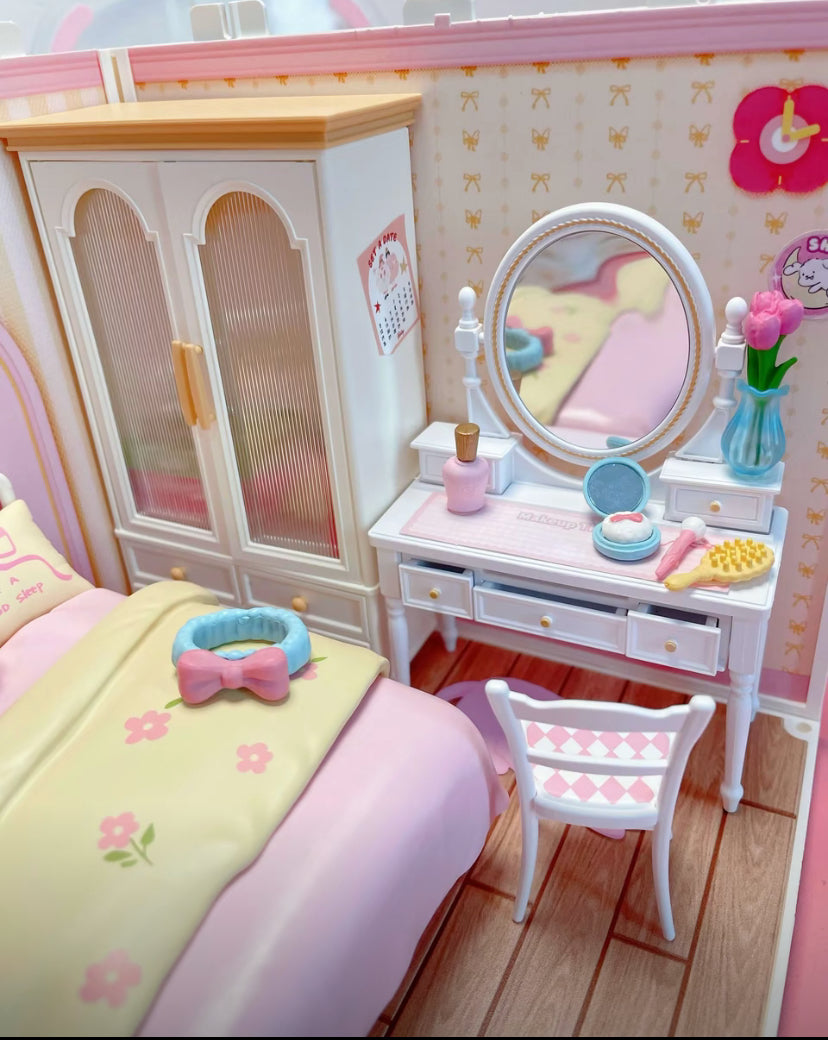 DW016 Robotime Rolife Sweet Dream Bedroom Modelo Kit Juguete 3D Rompecabezas de plástico Casa en miniatura DIY