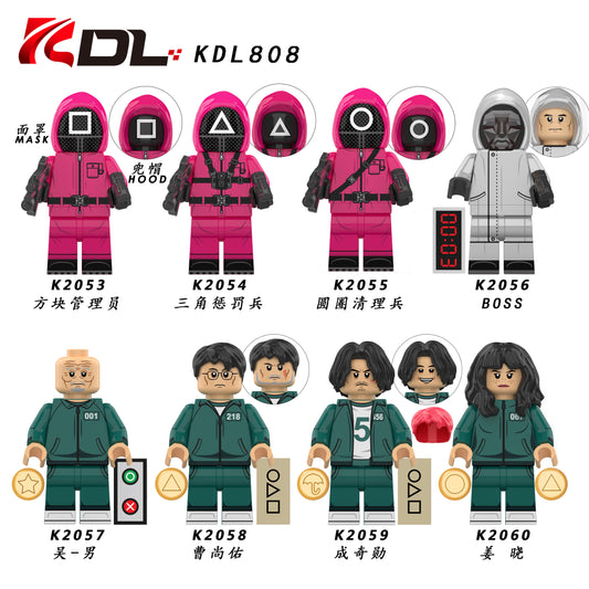 KDL808 Hot TV Movie Round Six Game Building Blocks Action Figures Accessories Heads Mask Kids Educational Toys